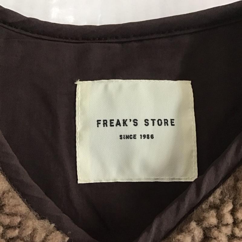 フリークスストア FREAK S STORE コート コート一般 F19-LG-102 ノーカラー ボア FREE 無地 茶 / ブラウン / レディース USED 古着 中古 10111543