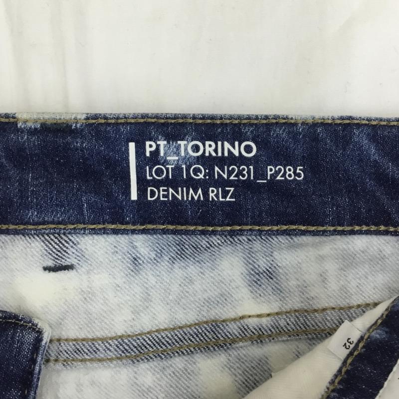 ユーズドクロージング used clothes パンツ デニム、ジーンズ PT TORINO ブリーチデニムパンツ 32インチ 総柄 白 / ホワイト / X インディゴ / インディゴ /  メンズ USED 古着 中古 10124748