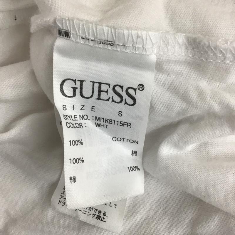 ゲス Guess カットソー 長袖 長袖カットソー クルーネックカットソー ロングスリーブカットソー プリントTシャツ S プリント 白 / ホワイト / レディース USED 古着 中古 10105859