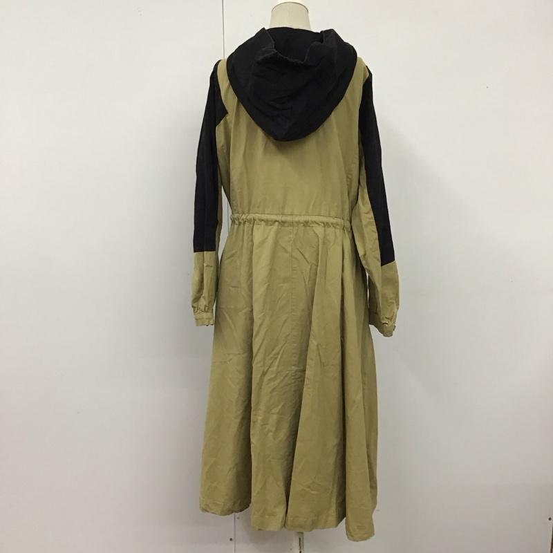 ジュエティ jouetie ジャケット、上着 ジャケット、ブレザー 081910300101-02 2WAY HOODIEワンピース ロング丈 バイカラー M 無地 黒 / ブラック / X ベージュ / ベージュ / レディース USED 古着 中古 10118799