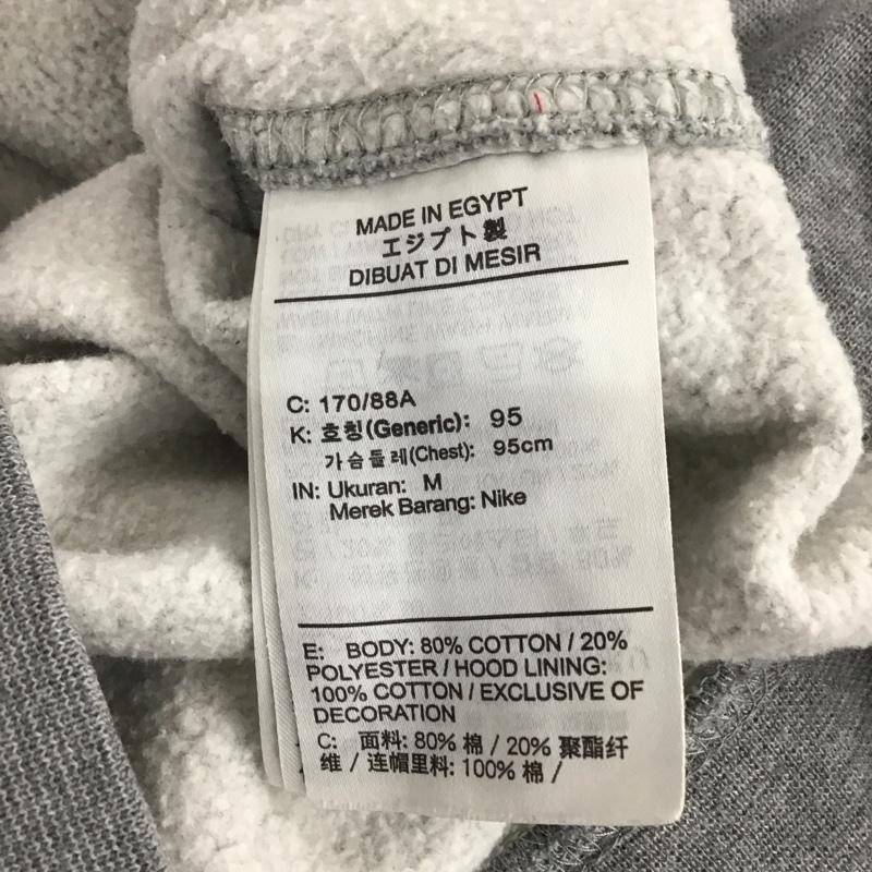ナイキ NIKE パーカー 長袖 cj5406-063 プルオーバーパーカー スウェット M ロゴ、文字 灰 / グレー / メンズ USED 古着 中古 10133490