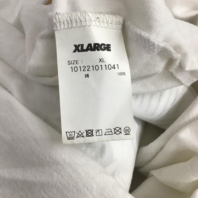エクストララージ XLARGE カットソー 長袖 長袖カットソー プリントカットソー クルーネック XL プリント 白 / ホワイト / メンズ USED 古着 中古 10148514