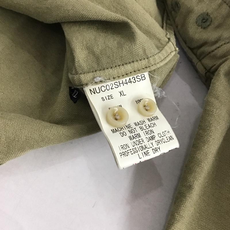 ナノユニバース nano・universe シャツ、ブラウス 長袖 長袖シャツ 無地シャツ カラーシャツ XL 無地 ベージュ / ベージュ / メンズ USED 古着 中古 10142619