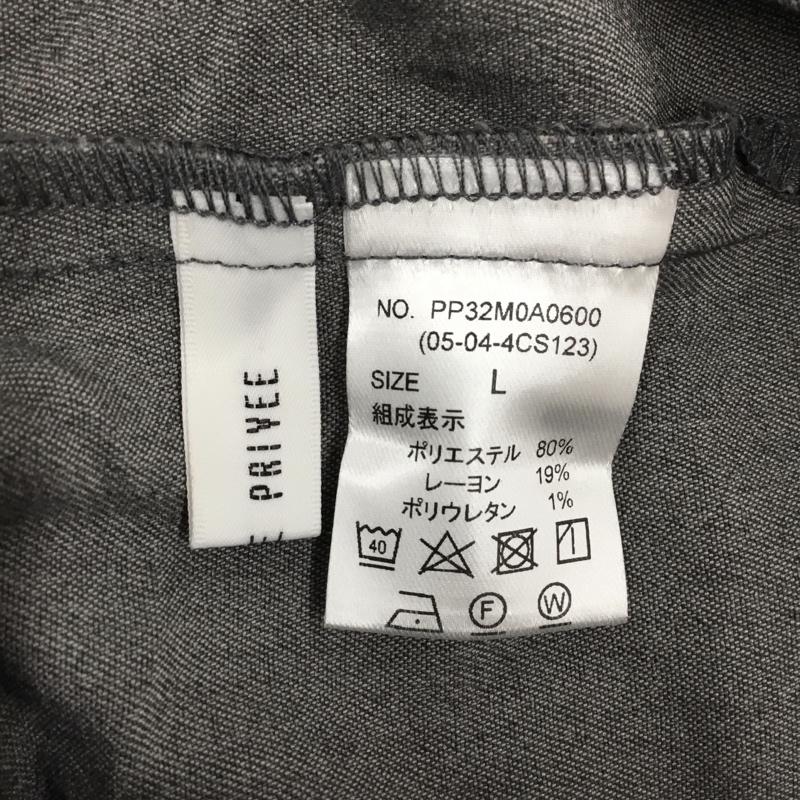 クラフトスタンダードブティック CRAFT STANDARD BOUTIQUE シャツ、ブラウス 半袖 PP32M0A0600 オープンカラーシャツ L 無地 灰 / グレー / メンズ USED 古着 中古 10119326