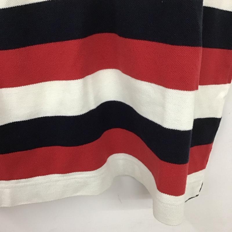 アベイシングエイプ A BATHING APE ポロシャツ 半袖 半袖ポロシャツ 半袖カットソー カラーシャツ S ボーダー柄 白 / ホワイト / X 赤 / レッド / X 紺 / ネイビー / メンズ USED 古着 中古 10131541