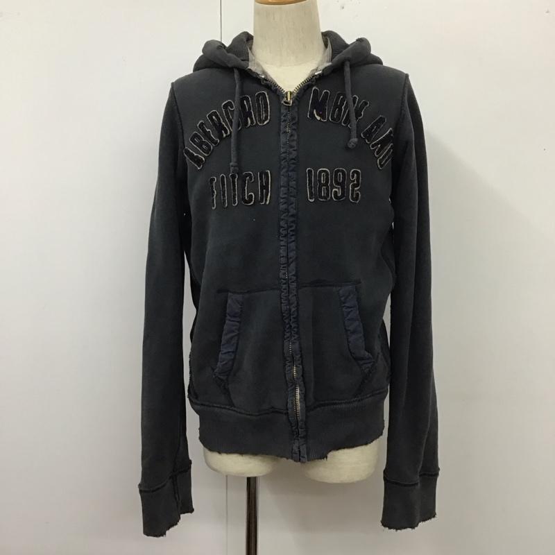 アバクロンビーアンドフィッチ ABERCROMBIE&FITCH パーカー 長袖 長袖パーカー フード付きパーカー プリントスウェット トレーナー S ロゴ、文字 紺 / ネイビー / メンズ USED 古着 中古 10109857