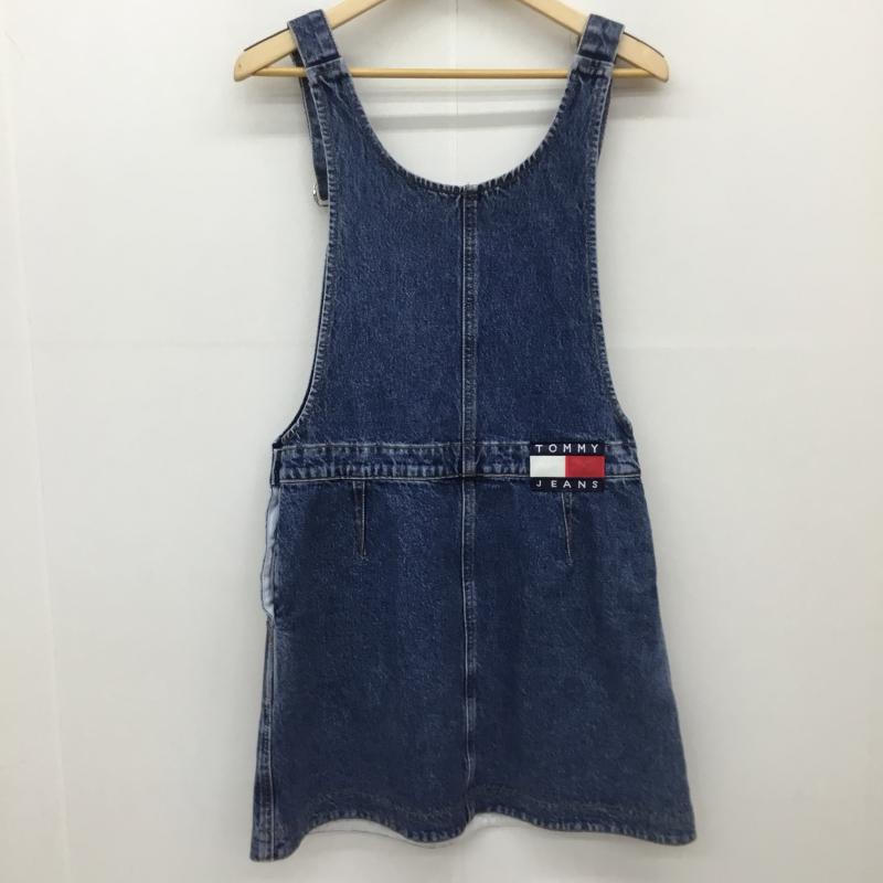 トミー ジーンズ TOMMY JEANS ワンピース ミニスカート XS ロゴ、文字 インディゴ / インディゴ /  レディース USED 古着 中古 10133593