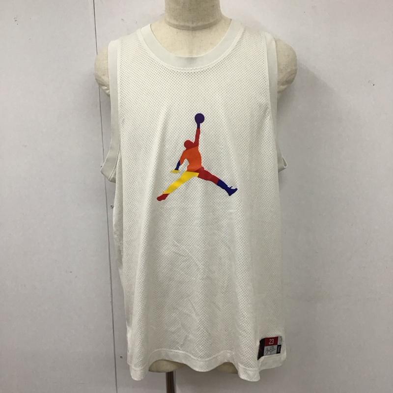 エアジョーダン AIR JORDAN タンクトップ タンクトップ タンクトップ ノースリーブカットソー スポーツウェア L プリント 白 / ホワイト / メンズ USED 古着 中古 10119963