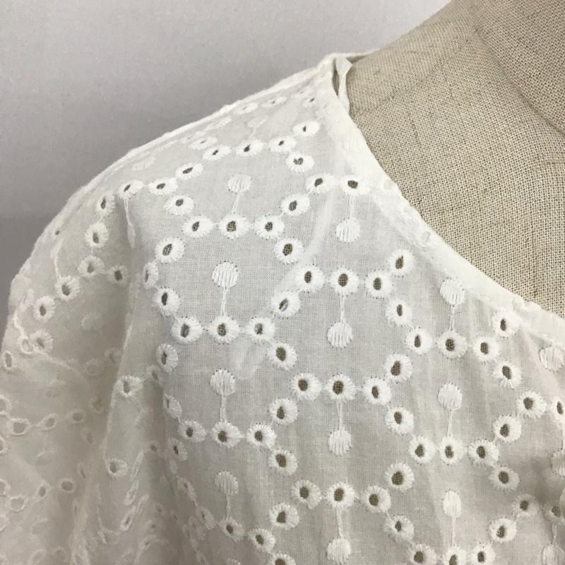 ザラ ZARA シャツ、ブラウス 長袖 L 無地 白 / ホワイト / レディース USED 古着 中古 10124880