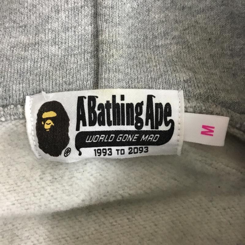 アベイシングエイプ A BATHING APE パーカー 長袖 001PPH802503L Docking Cable Knit Sleeve Oversized Pullover ドッキング フーディー M ロゴ、文字 灰 / グレー / X 紺 / ネイビー / X 白 / ホワイト / メンズ USED 古着 中古 10107035