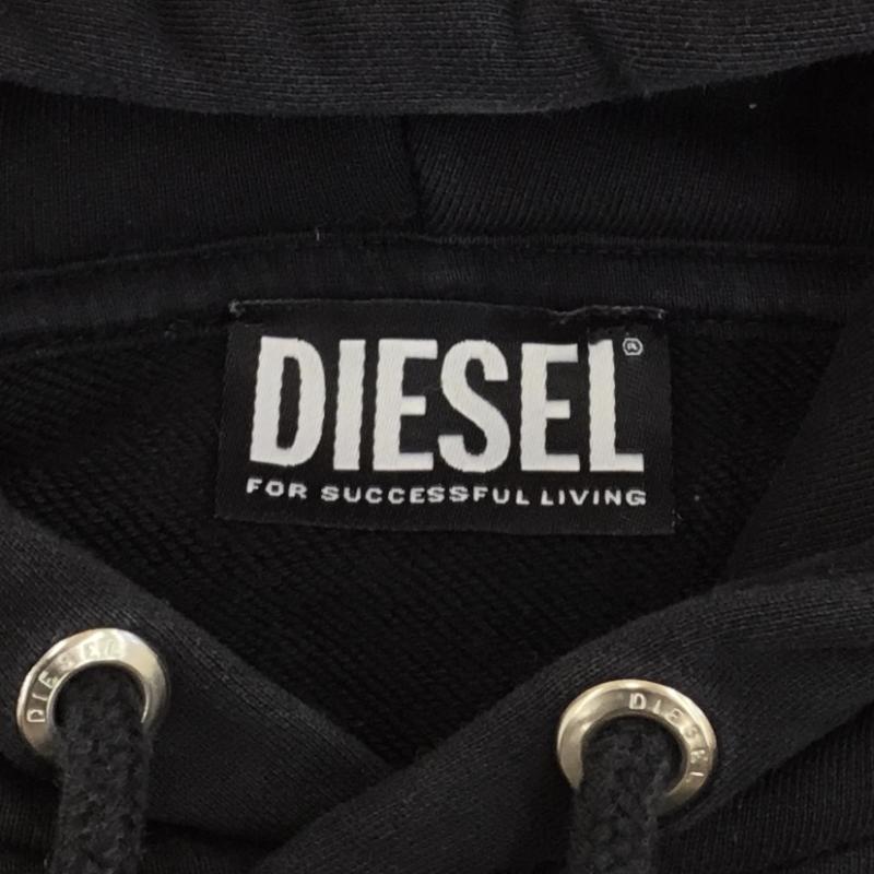 ディーゼル DIESEL パーカー 長袖 XS ロゴ、文字 黒 / ブラック / レディース USED 古着 中古 10137313
