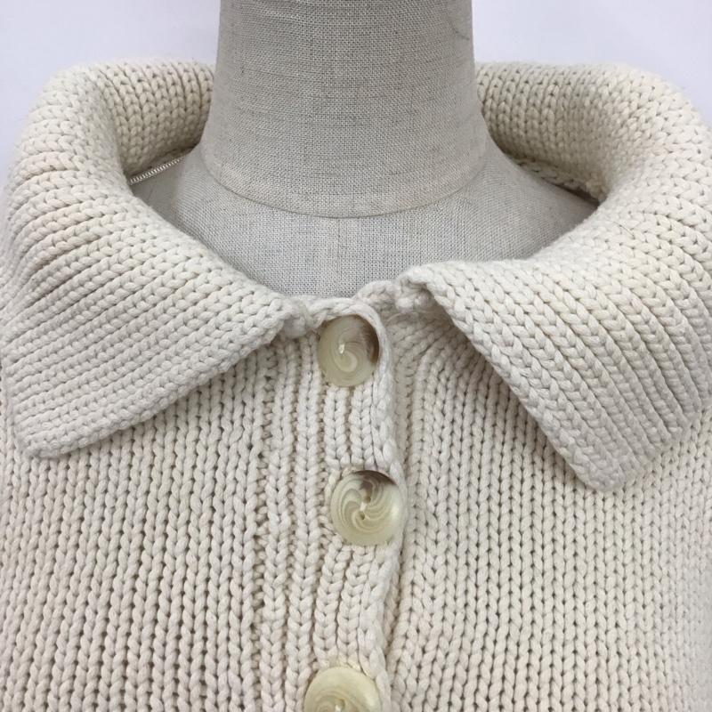 ザラ ZARA ニット、セーター 長袖 ショート丈 襟付き M 無地 アイボリー / アイボリー / レディース USED 古着 中古 10124980