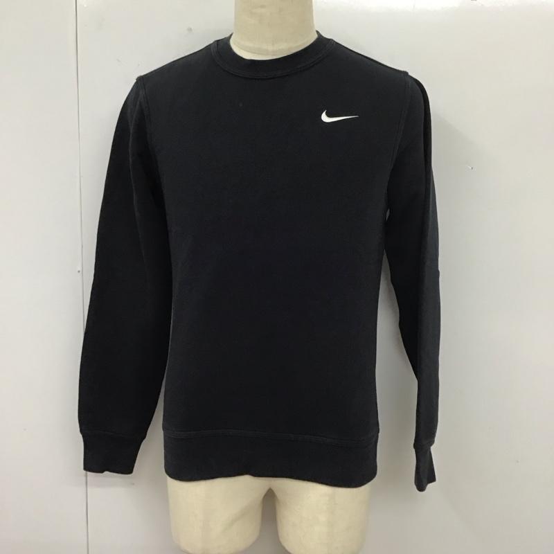 ナイキ NIKE トレーナー 長袖 916609-010 長袖スウェット 長袖トレーナー リブカットソー 長袖カットソー プリントトレーナー S ロゴ、文字 紺 / ネイビー / メンズ USED 古着 中古 10112695