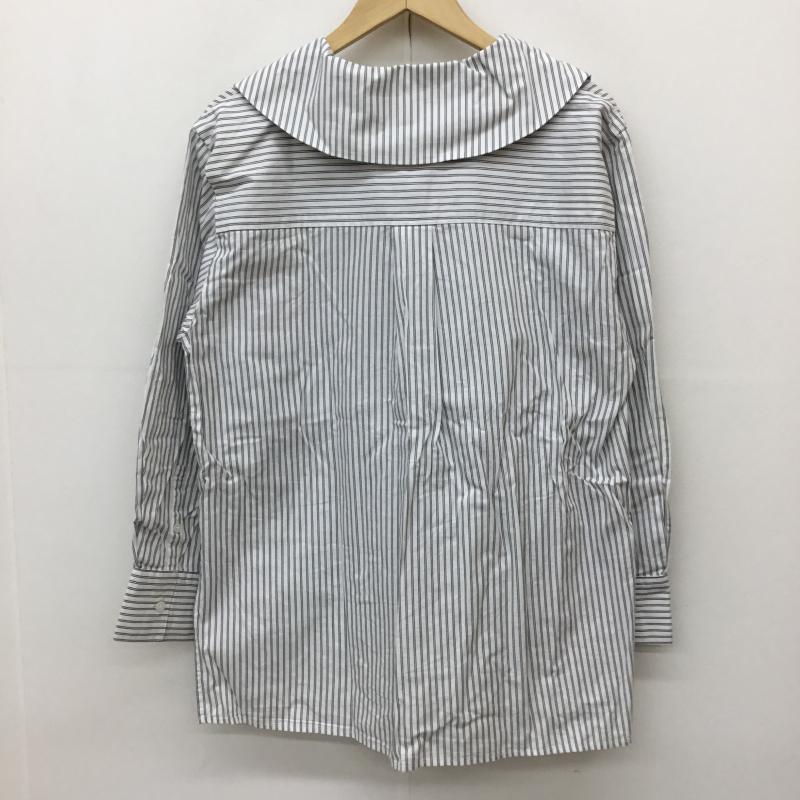 ローリーズファーム LOWRYS FARM シャツ、ブラウス 長袖 FREE ストライプ 白 / ホワイト / レディース USED 古着 中古 10134399