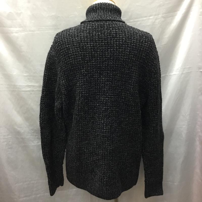 アバクロンビーアンドフィッチ ABERCROMBIE&FITCH ニット、セーター 長袖 長袖ニット ジップアップニットジャケット アウター セーター XXL 無地 灰 / グレー / メンズ USED 古着 中古 10122398