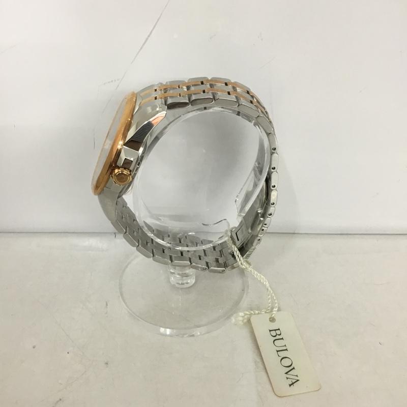 ブローバ BULOVA 腕時計 アナログ(自動巻き) 98A166 AUTOMATIC クラシック サットン 箱有 ロゴ、文字 銀 / シルバー / メンズ USED 古着 中古 10133871