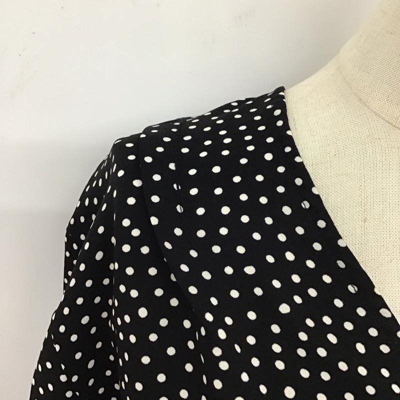 スライ SLY カットソー 長袖 030ba430-5320 PETIT DOT V/N TOPS FREE ドット 黒 / ブラック / レディース USED 古着 中古 10119888