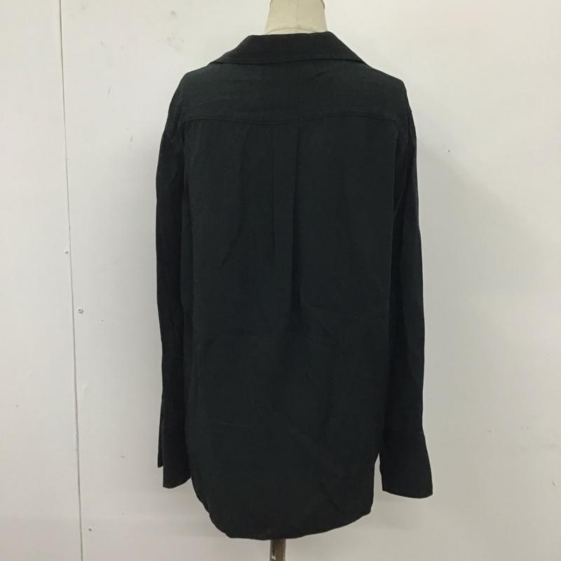 ザラ ZARA シャツ、ブラウス 長袖 9479 257 529 スキッパーシャツ S 無地 黒 / ブラック / レディース USED 古着 中古 10120058
