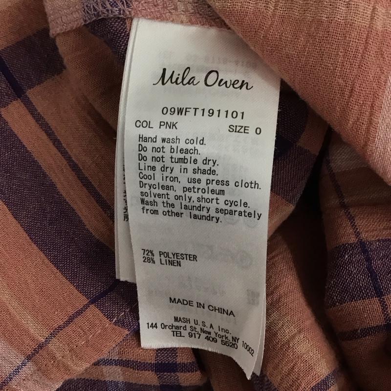 ミラオーウェン Mila Owen シャツ、ブラウス 長袖 09WFT191101 オーバーシャツ 0 チェック マルチカラー / マルチカラー / レディース USED 古着 中古 10131813