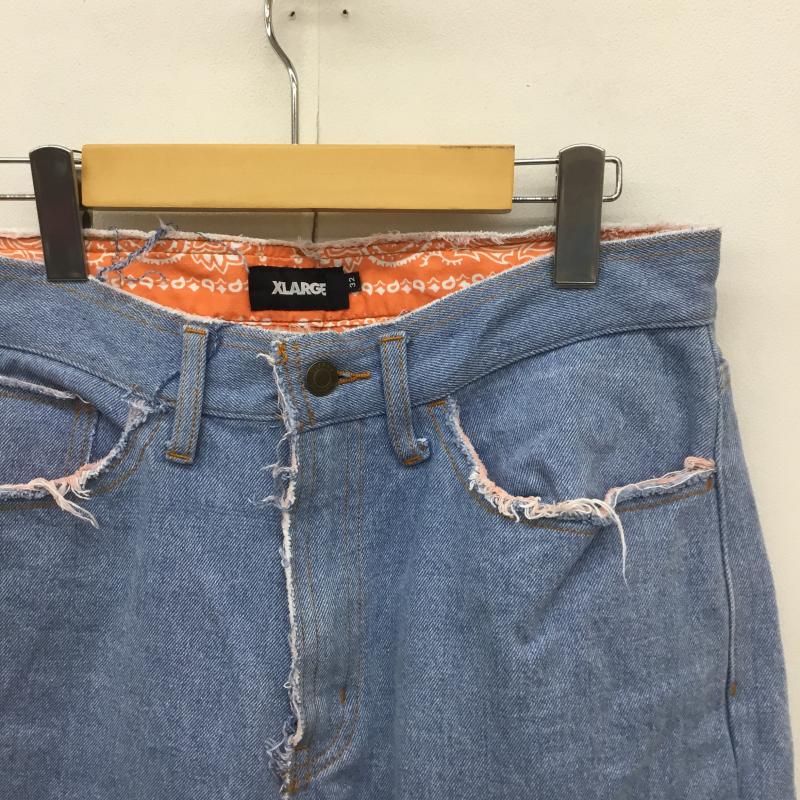 エクストララージ XLARGE パンツ デニム、ジーンズ 23ss PAISLEY DENIM PANTS 101231031003 32インチ ペイズリー 水色 / ライトブルー / X 橙 / オレンジ / X 白 / ホワイト / メンズ USED 古着 中古 10128836