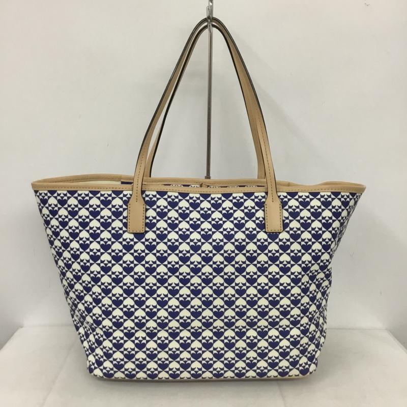 ケイトスペード Kate Spade トートバッグ トートバッグ スペード柄 総柄 白 / ホワイト / X 青 / ブルー / レディース USED 古着 中古 10140046