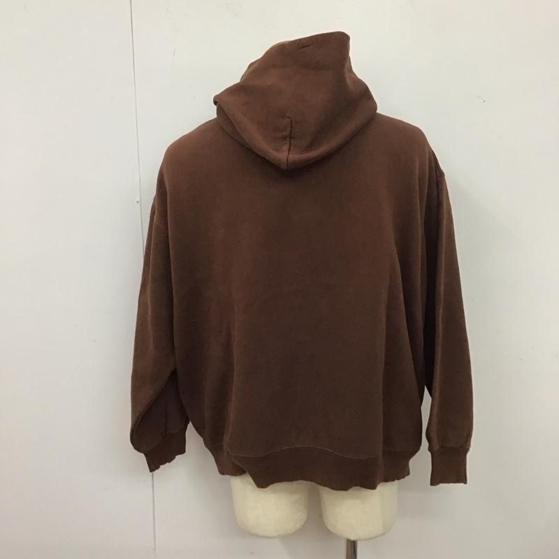 ステューシー STUSSY パーカー 長袖 長袖パーカー プルオーバーパーカー スウェット L ロゴ、文字 茶 / ブラウン /  メンズ USED 古着 中古 10125286