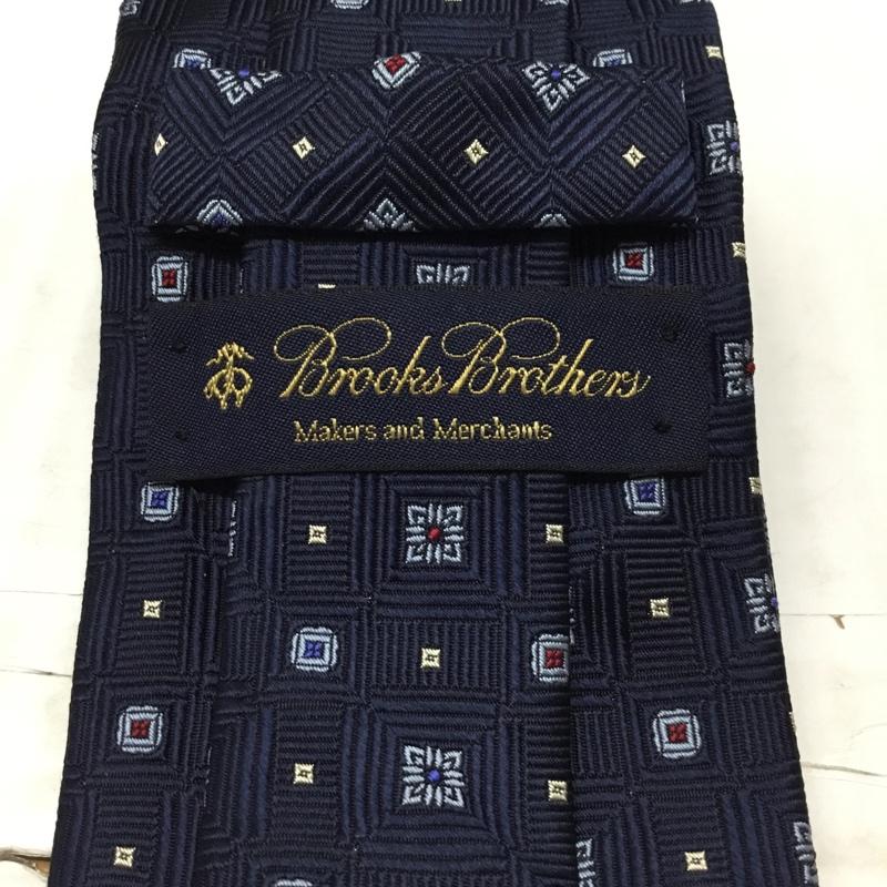 ブルックスブラザーズ BROOKS BROTHERS ネクタイ ネクタイ シルク USA製 総柄 紺 / ネイビー / メンズ USED 古着 中古 10113618