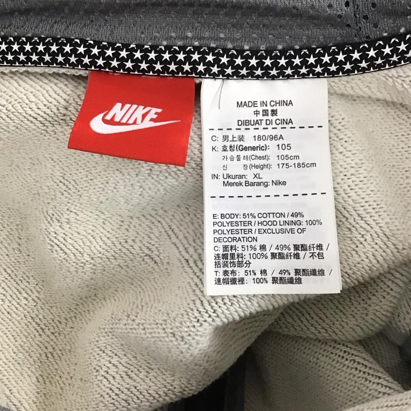 ナイキ NIKE パーカー 長袖 802626-091 ジップアップパーカー スウェット スポーツウェア XL プリント 灰 / グレー / メンズ USED 古着 中古 10129568