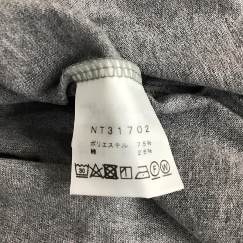 ザノースフェイス THE NORTH FACE Tシャツ 半袖 NT31702 クルーネック L ロゴ、文字 灰 / グレー / メンズ USED 古着 中古 10115599