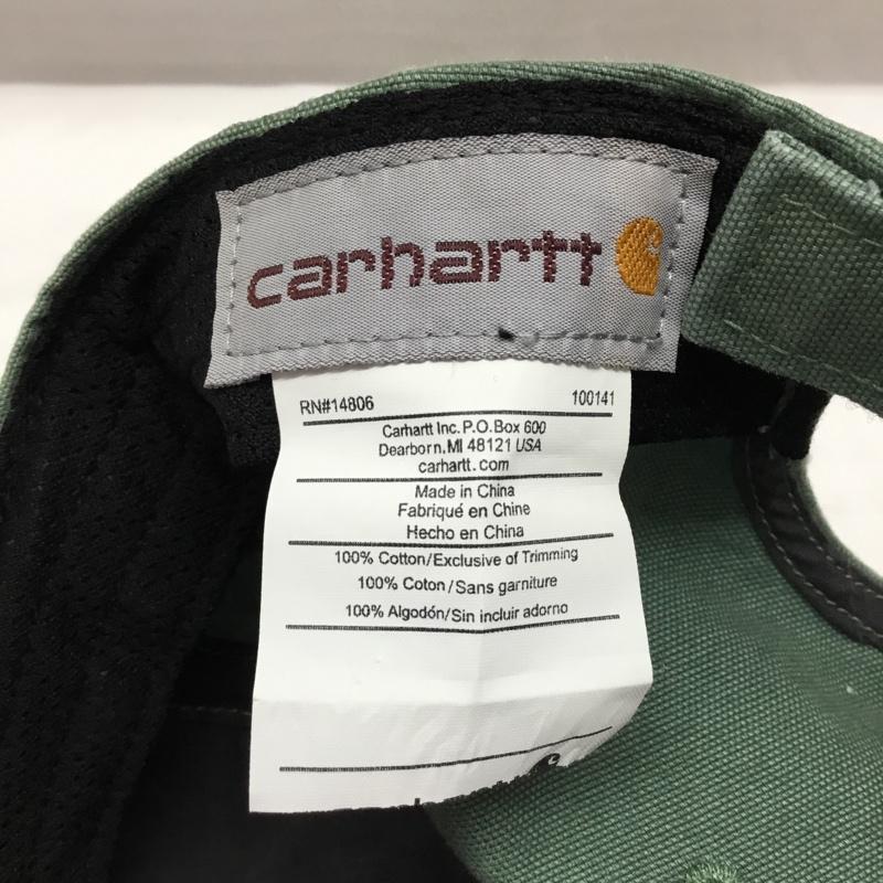 カーハート Carhartt 帽子 キャップ 100289 311 ODESSA Cap ロゴ、文字 緑 / グリーン / メンズ USED 古着 中古 10110148
