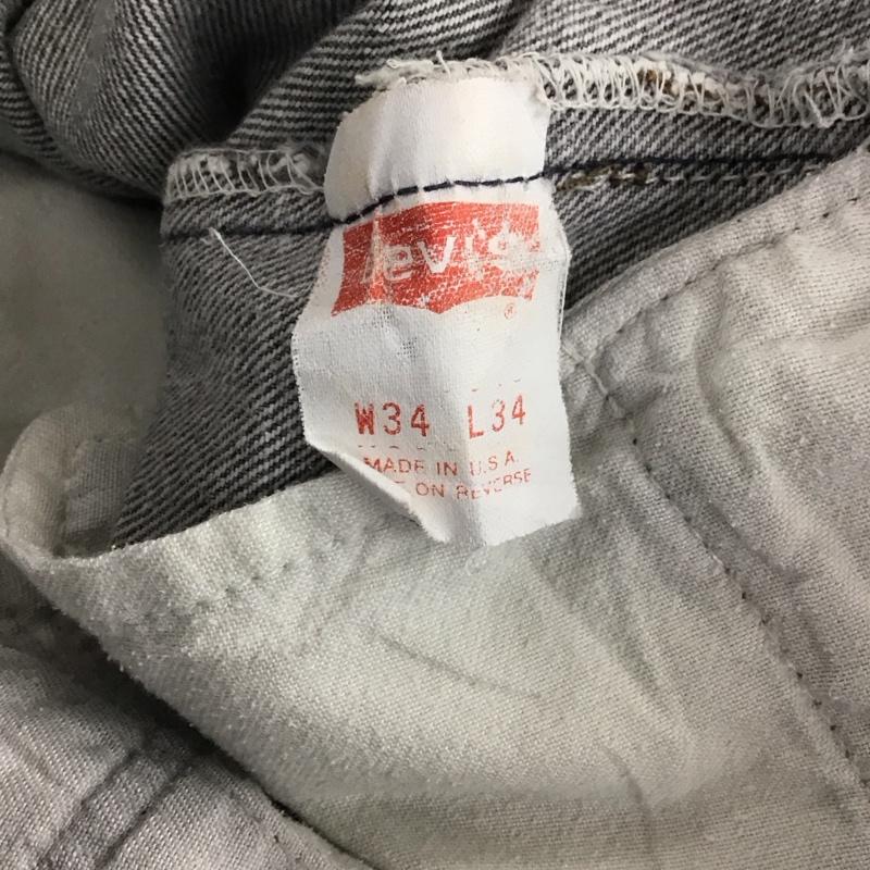 リーバイストラウスアンドコー Levi Strauss & co. パンツ デニム、ジーンズ デニムパンツ ワイドパンツ 653工場 80s 90s 先染め 34 無地 黒 / ブラック / メンズ USED 古着 中古 10138177