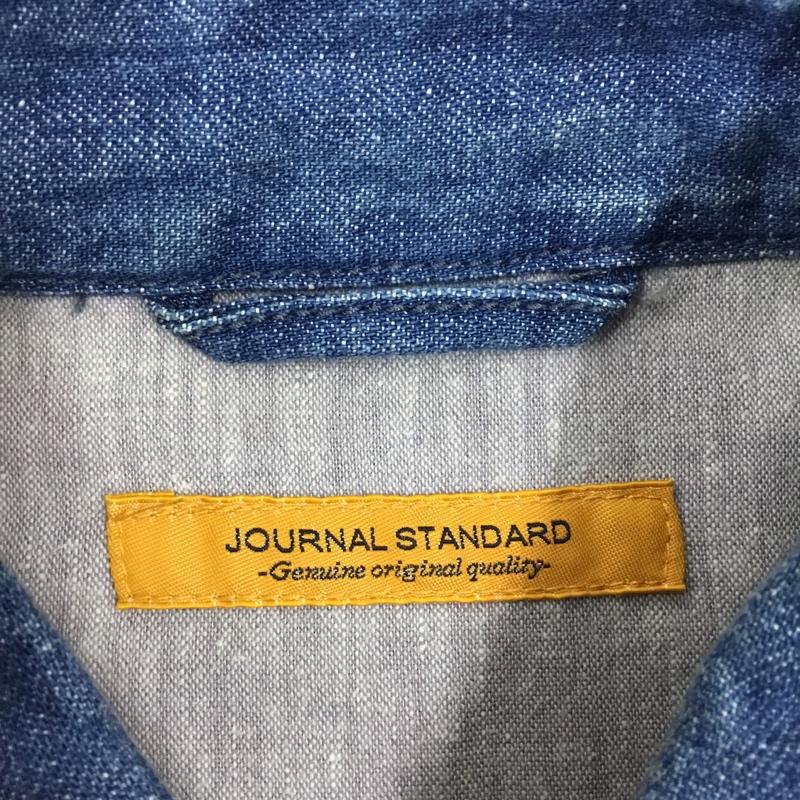 ジャーナルスタンダード JOURNAL STANDARD シャツ、ブラウス 長袖 長袖シャツ カラーシャツ ポケットシャツ 長袖カットソー デニムシャツ L 無地 インディゴ / インディゴ /  メンズ USED 古着 中古 10108753