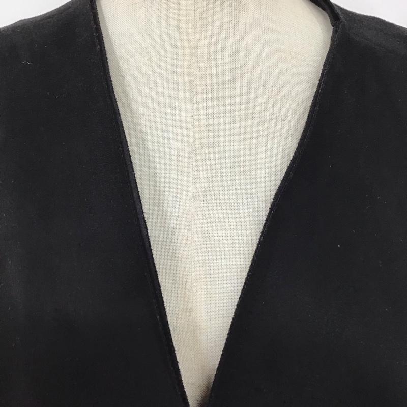 ザラベーシック ZARA BASIC カーディガン 長袖 長袖カーディガン 長袖カットソー ノーカラージャケット 前開カーディガン M 無地 黒 / ブラック / レディース USED 古着 中古 10122458