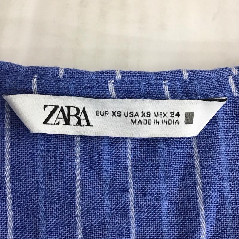 ザラ ZARA シャツ、ブラウス 半袖 半袖シャツ カラーシャツ 半袖カットソー ストライプシャツ 前開きシャツ XS ストライプ マルチカラー / マルチカラー / レディース USED 古着 中古 10115242