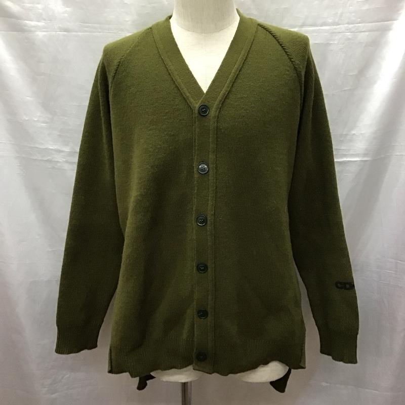 コムデギャルソン COMME des GARCONS カーディガン 長袖 sz-n006 厚手カーディガン 前開きカーディガン 長袖ニットカーディガン XL 無地 カーキ / カーキ / メンズ USED 古着 中古 10122686