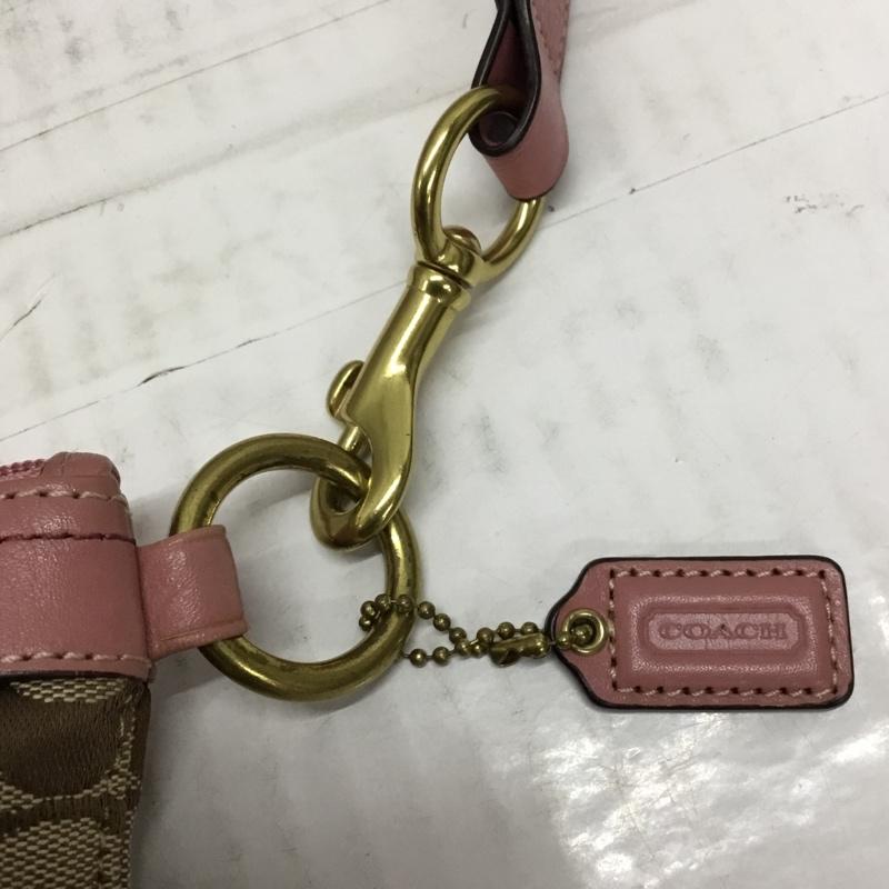 コーチ COACH ショルダーバッグ ショルダーバッグ シグネチャー ロゴ、文字 ベージュ / ベージュ / X 桃 / ピンク / レディース USED 古着 中古 10107602