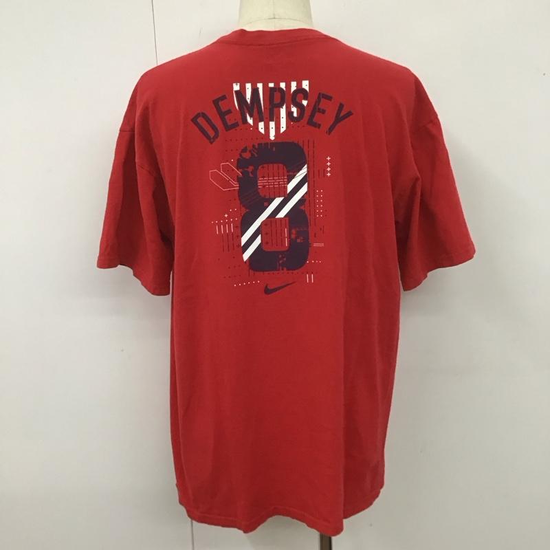 ナイキ NIKE Tシャツ 半袖 半袖カットソー プリントTシャツ クルーネックカットソー スポーツウェア L プリント 赤 / レッド / メンズ USED 古着 中古 10107211