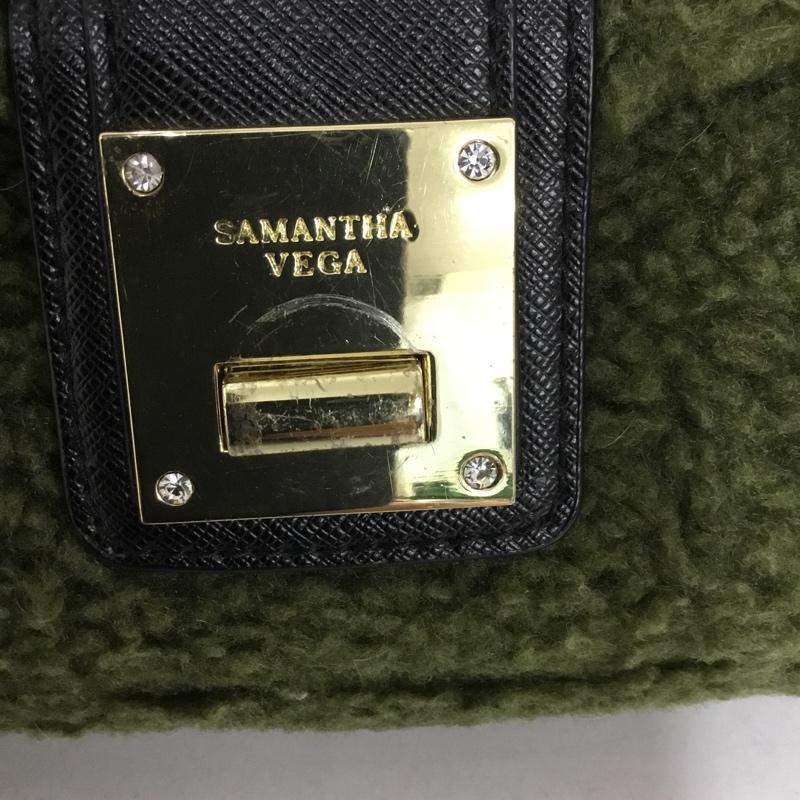 サマンサベガ Samantha Vega ショルダーバッグ ショルダーバッグ ハンドバッグ 2WAY ボア ロゴ、文字 カーキ / カーキ / X 黒 / ブラック / レディース USED 古着 中古 10129958