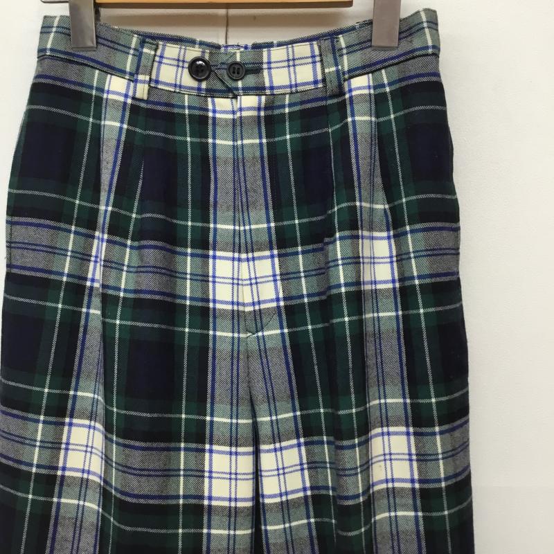 マカフィー MACPHEE パンツ スラックス 40 チェック 青 / ブルー / X 緑 / グリーン / レディース USED 古着 中古 10138290