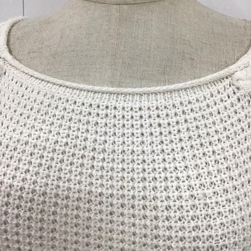 ザラ ZARA ニット、セーター 七分袖 S 無地 白 / ホワイト /  レディース USED 古着 中古 10115904