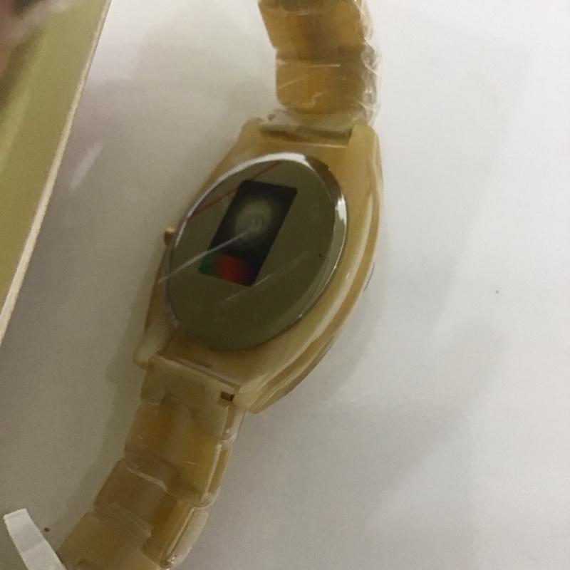 ディズニー Disney 腕時計 アナログ(クォーツ式) アセテート ウォッチ べっ甲 ミッキーマウス 金 / ゴールド / X ベージュ / ベージュ / レディース USED 古着 中古 10135139