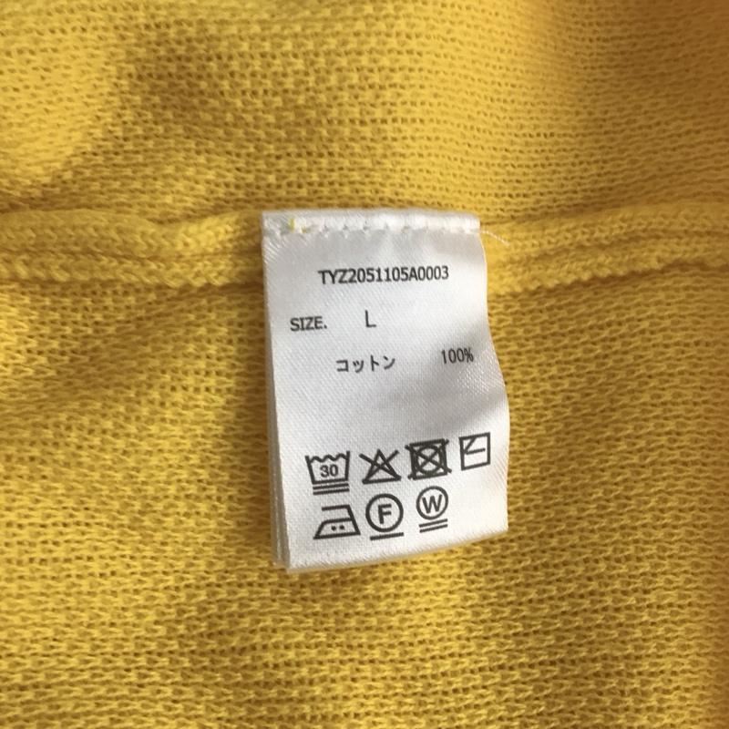 チャオパニックティピー CIAOPANIC TYPY ニット、セーター 長袖 長袖ニットカットソー クルーネック セーター L 無地 黄 / イエロー / メンズ USED 古着 中古 10140849