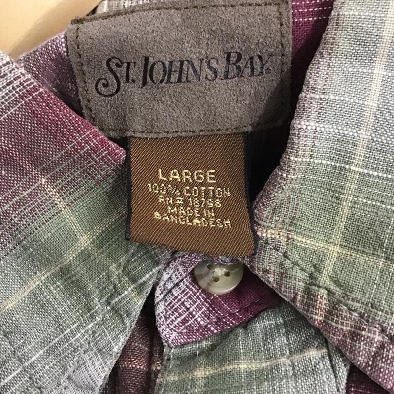 セントジョンズベイ ST.JOHN S BAY シャツ、ブラウス 長袖 長袖シャツ チェックシャツ カラーシャツ L チェック マルチカラー / マルチカラー / メンズ USED 古着 中古 10148491