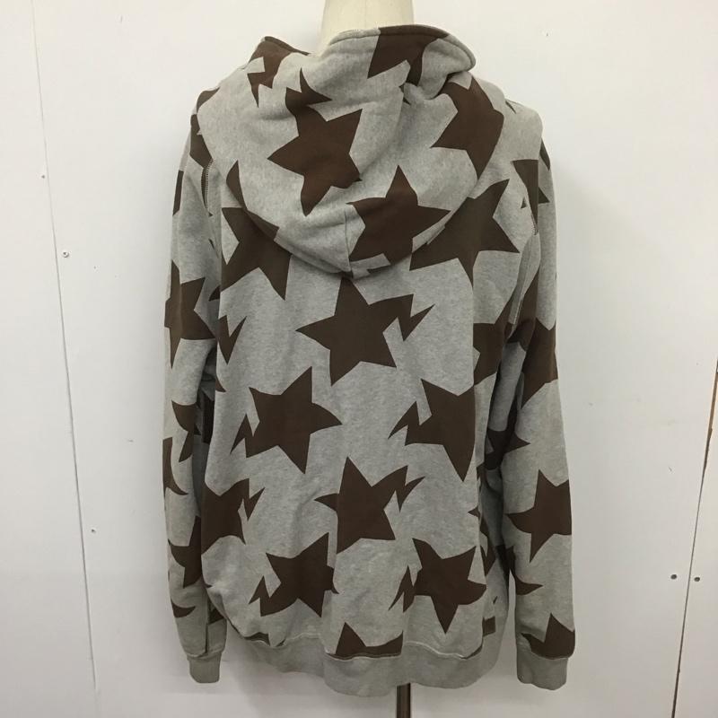 ベイプ BAPE パーカー 長袖 長袖パーカー フード付きパーカー プリントスウェット トレーナー XL ロゴ、文字 灰 / グレー / X 茶 / ブラウン / メンズ USED 古着 中古 10107407