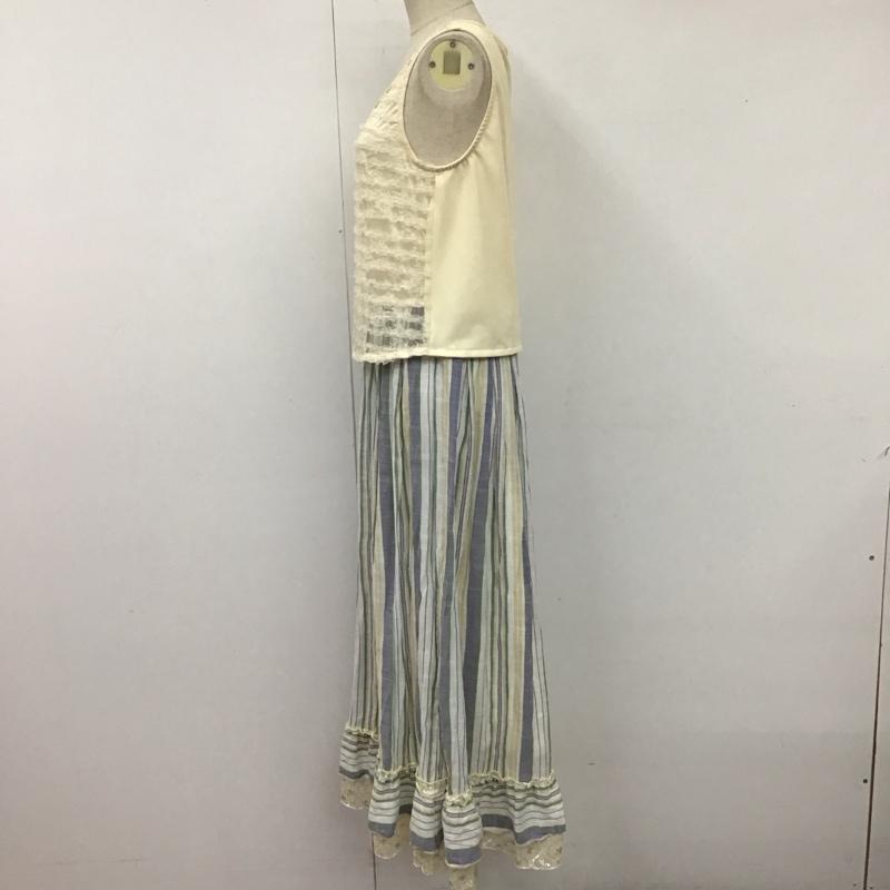 アクシーズファム axes femme ワンピース ロングスカート MB341X19 ノースリーブ レース M ストライプ マルチカラー / マルチカラー / レディース USED 古着 中古 10116765