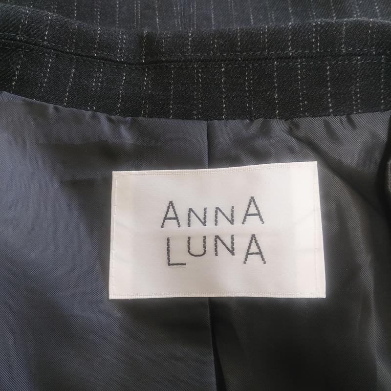 アンナルナ ANNA LUNA ジャケット、上着 ジャケット、ブレザー ストライプ 黒 / ブラック / X 白 / ホワイト / レディース USED 古着 中古 10013903