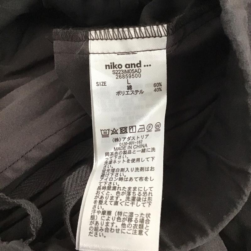 ニコアンド niko and... スカート ロングスカート L 無地 黒 / ブラック / レディース USED 古着 中古 10129694