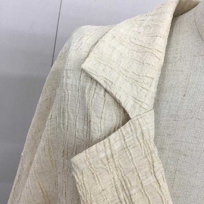ザラ ZARA ジャケット、上着 ジャケット、ブレザー 1165 320 712 L 無地 アイボリー / アイボリー / レディース USED 古着 中古 10122033