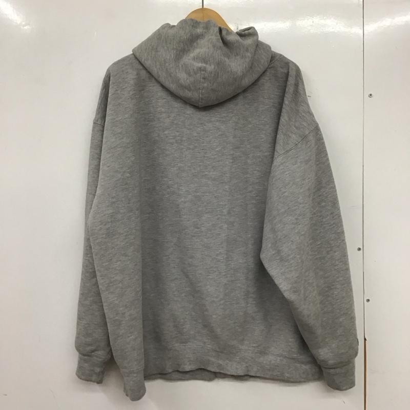 ジャンスポーツ JANSPORT パーカー 長袖 ジップアップ XL ロゴ、文字 灰 / グレー / メンズ USED 古着 中古 10134023
