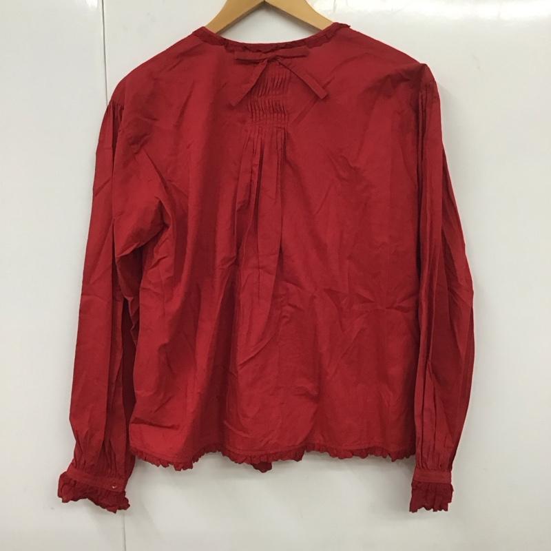 ピンクハウス PINK HOUSE シャツ、ブラウス 長袖 リボン 無地 赤 / レッド / レディース USED 古着 中古 10131793